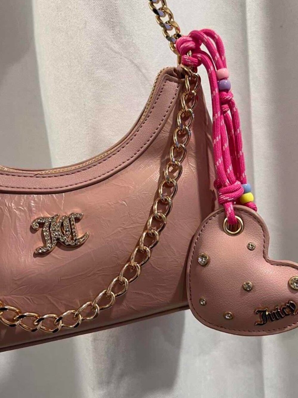 juicy couture “juicify” shoulder bag in dusty blush pink y2k NWT city bag - Picture 3 of 7